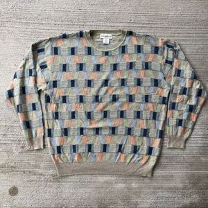 Vintage 90s Travel Smith 3D Textured Coogie Style Biggie Sweater Men’s Large